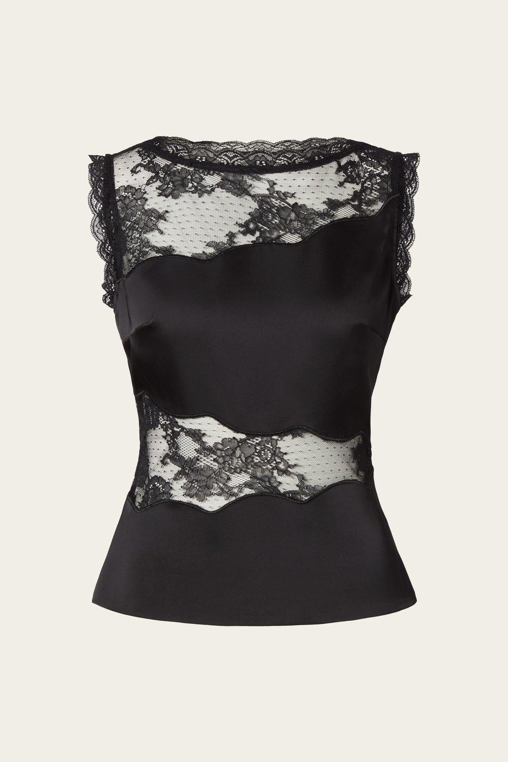 Malina Desire Lace Trimmed Cut out Top