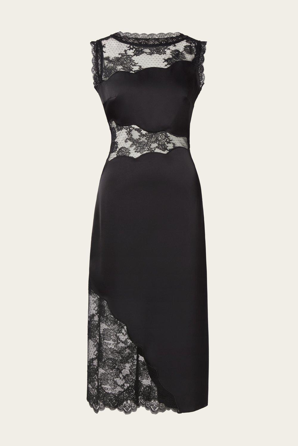Malina Desire Lace Trimmed Cut Out Midi Dress