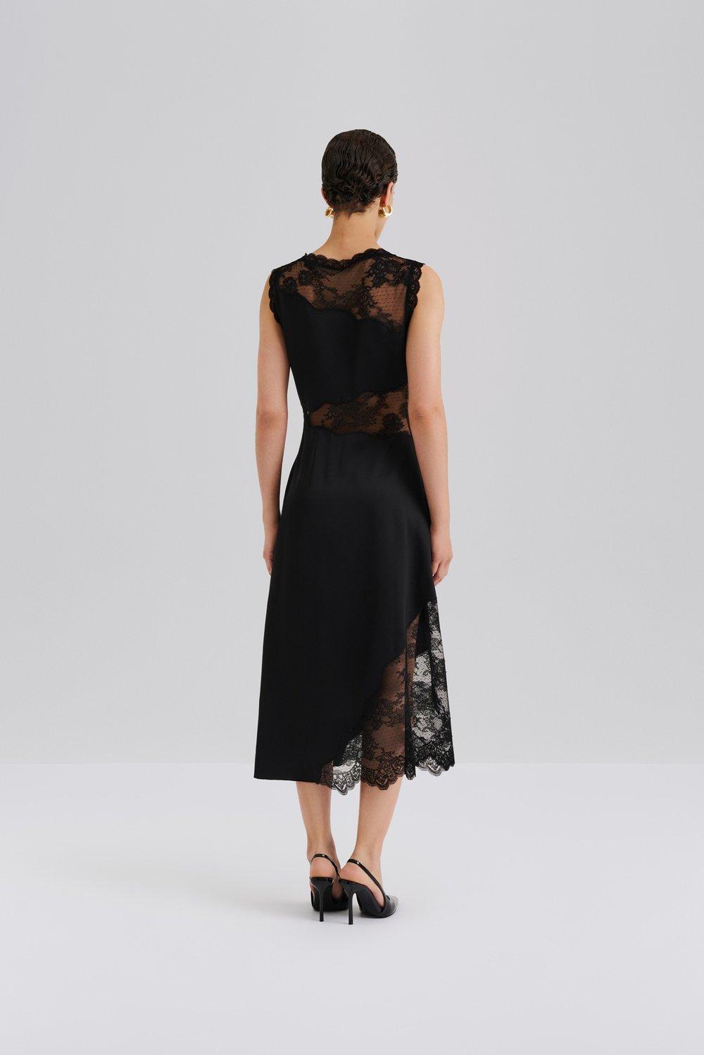 Malina Desire Lace Trimmed Cut Out Midi Dress