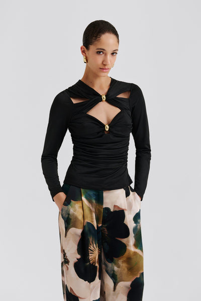 Malina Amela Emela Embellished Long Sleeve Jersey