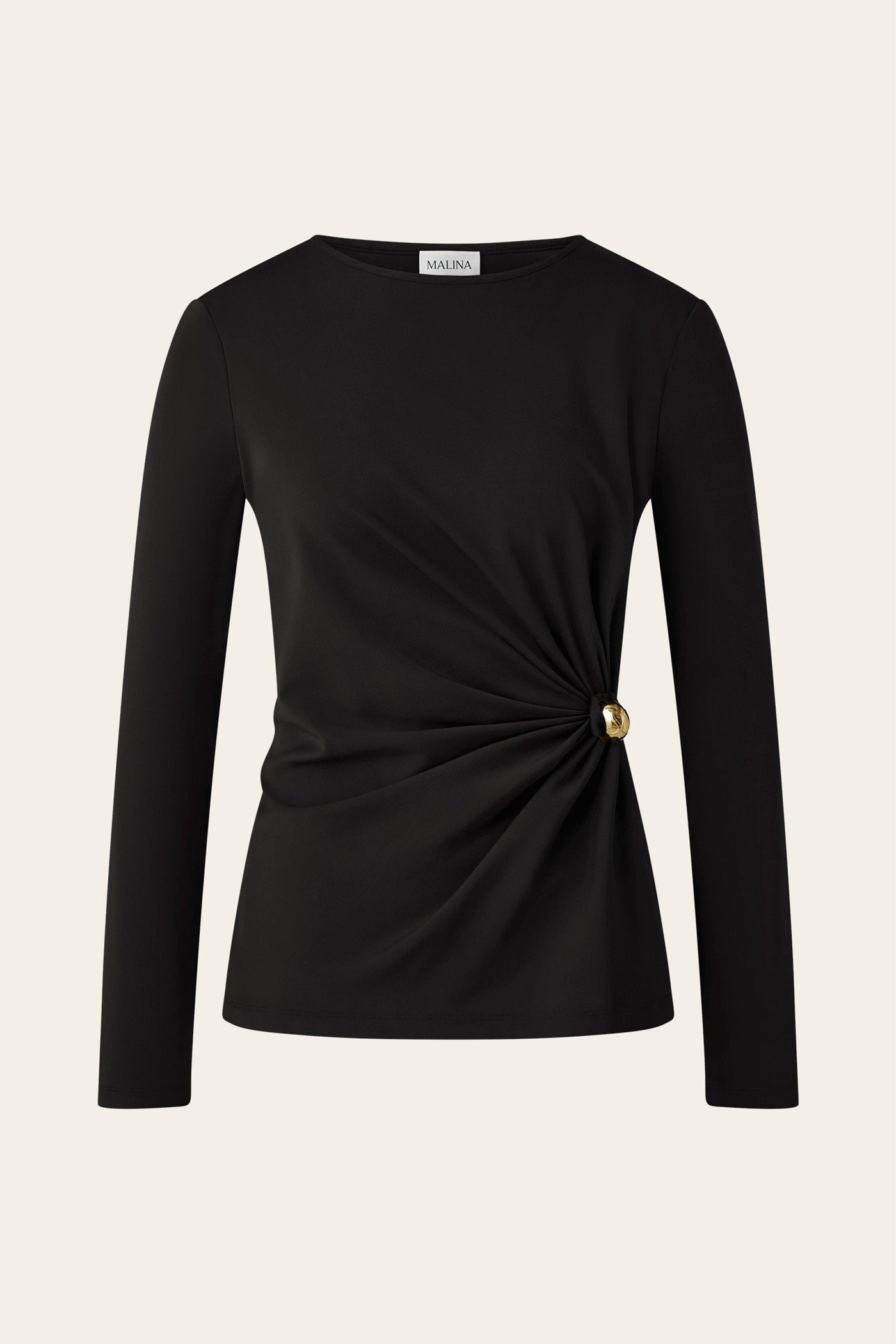 Malina Mailey Jersey Brooch Top