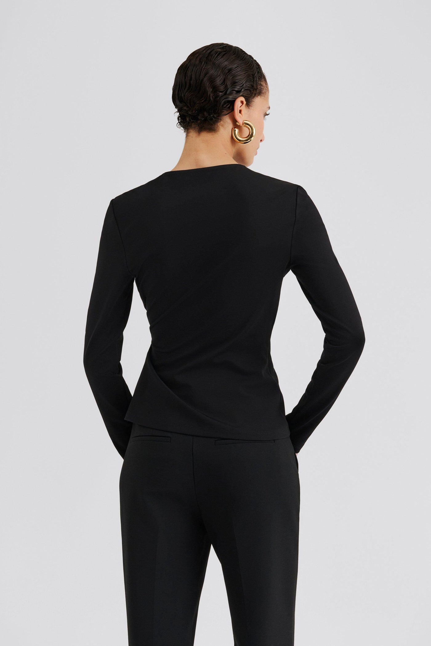 Malina Mailey Jersey Brooch Top