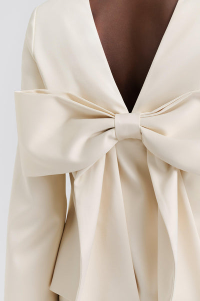 Malina Elna Bow Detaild Top Vanilla