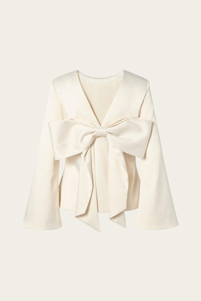 Malina Elna Bow Detaild Top Vanilla