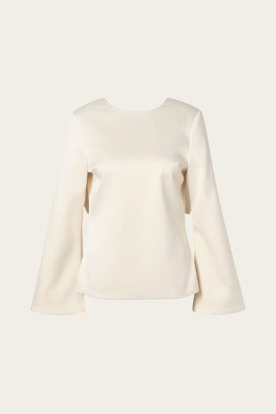 Malina Elna Bow Detaild Top Vanilla