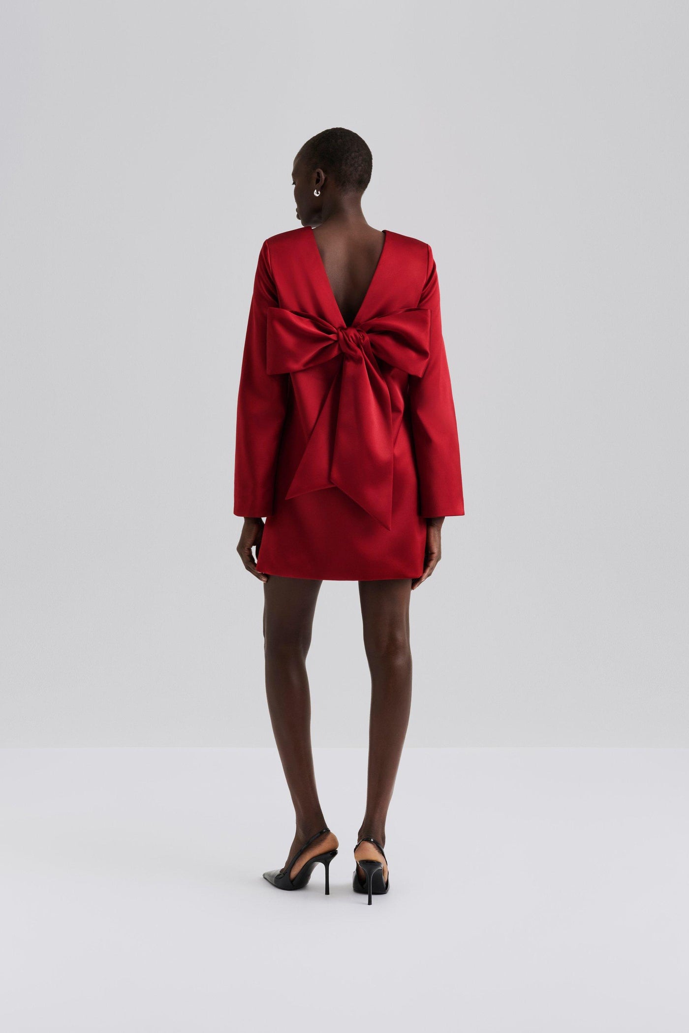Malina Elna Bow Detailed Dress Red