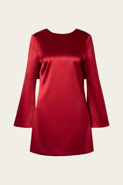 Malina Elna Bow Detailed Dress Red