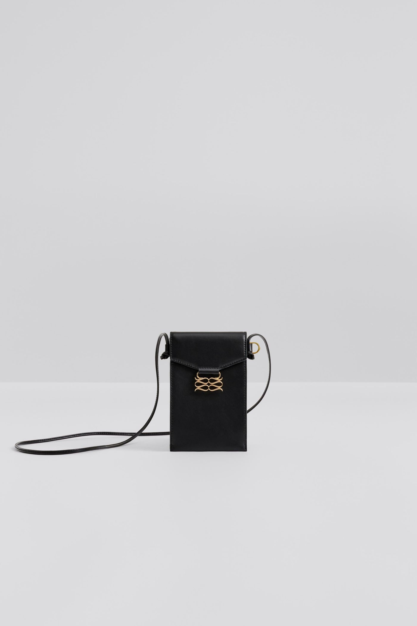 Malina Monogram Leather Phone Pouch
