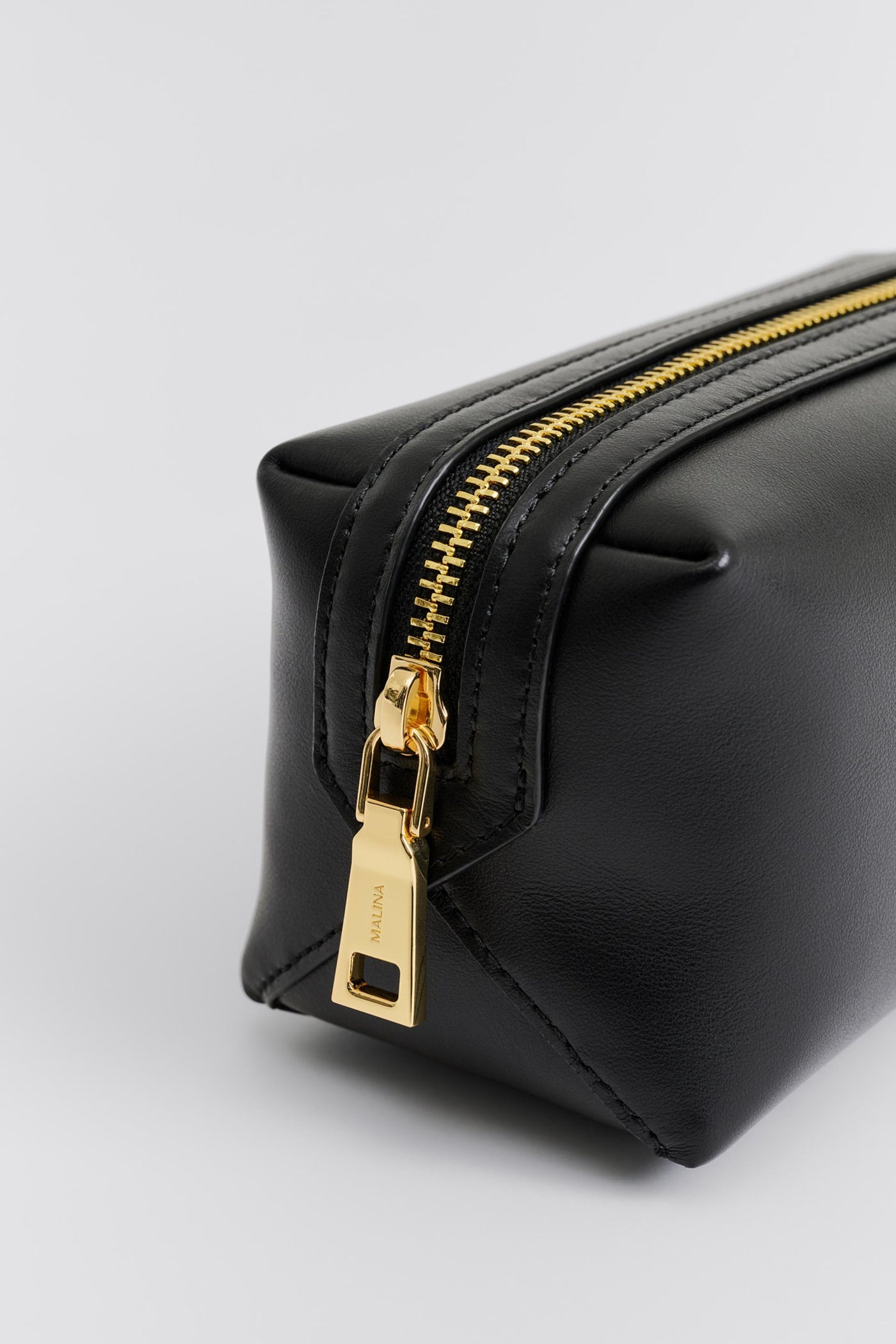 Malina Monogram Leather Toiletry Bag