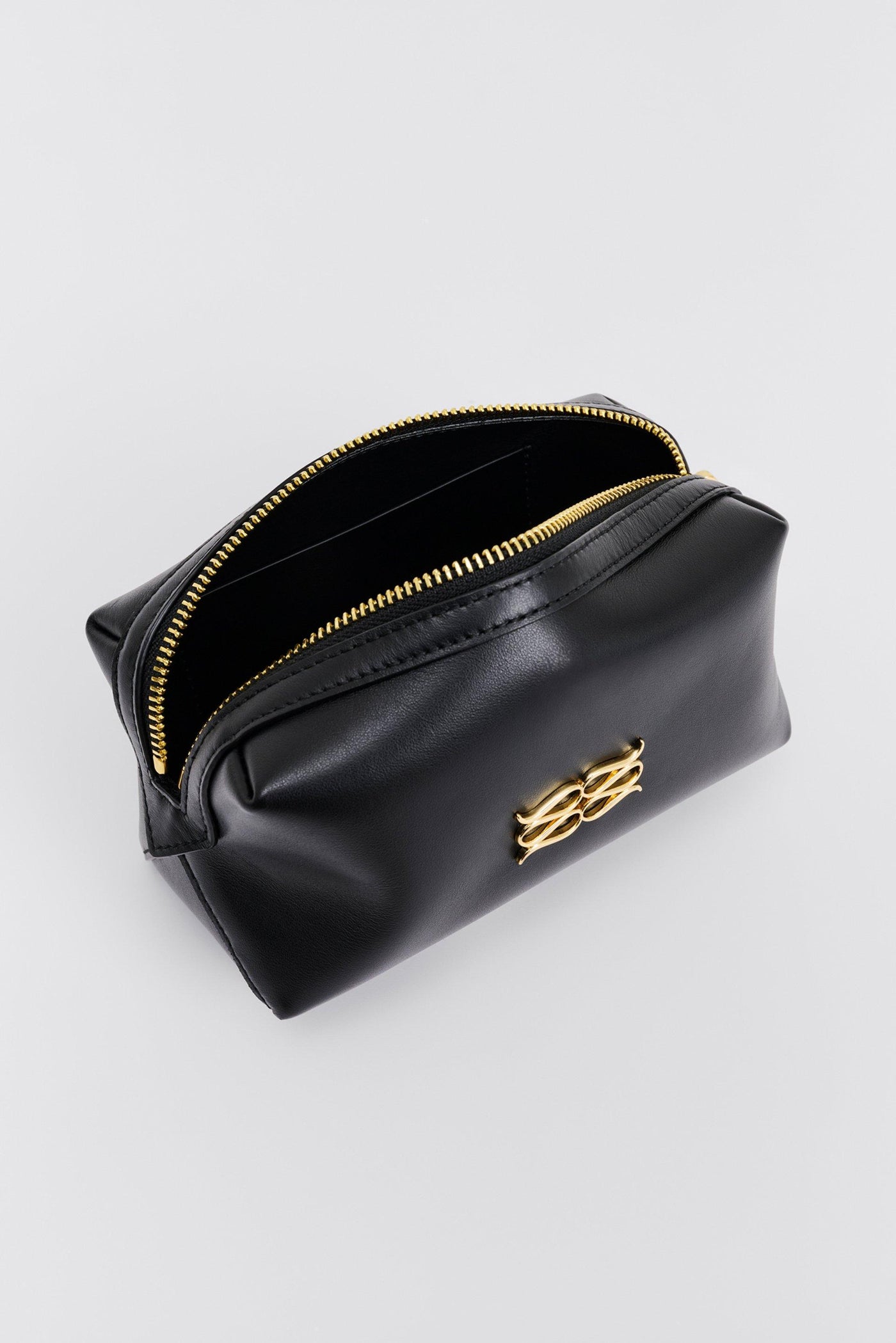 Malina Monogram Leather Toiletry Bag