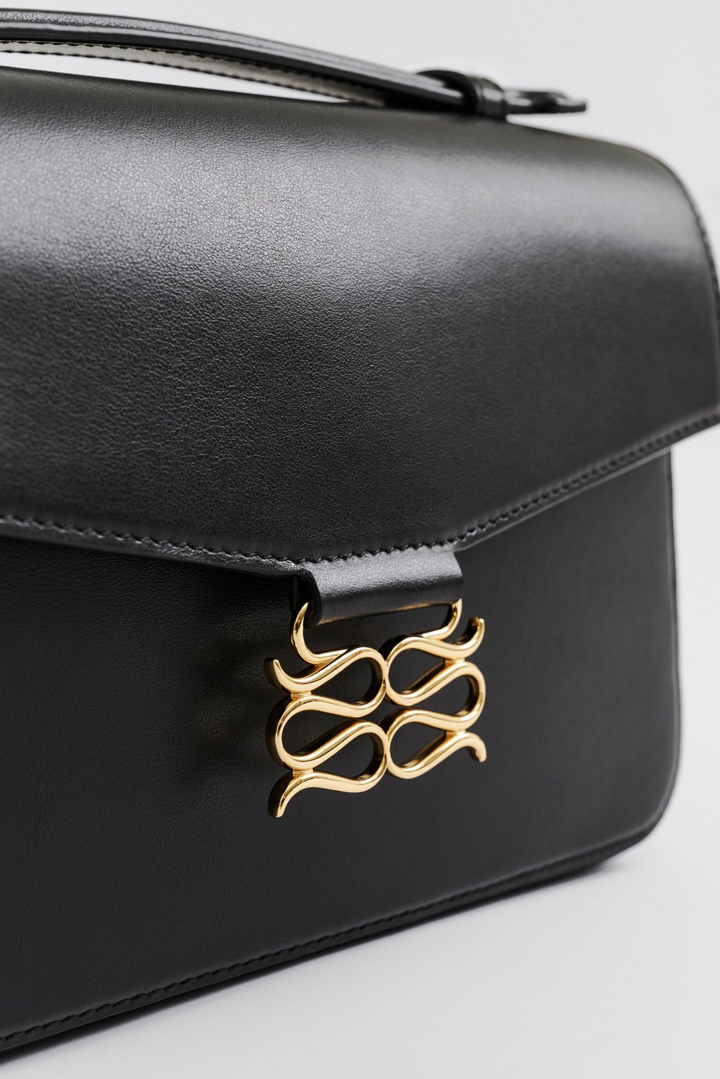 Malina Monogram Leather Shoulder Bag