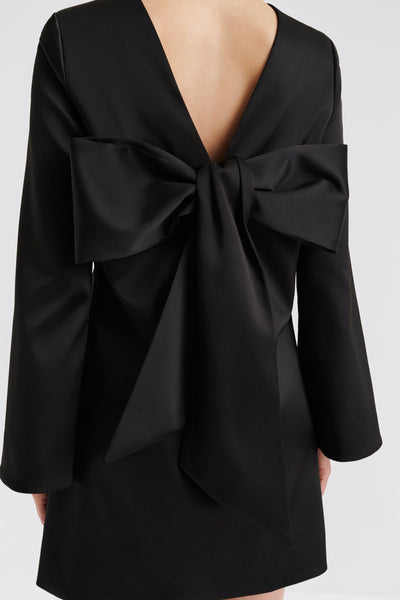 Malina Elna Bow Dress Black
