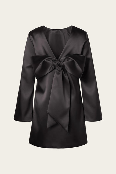 Malina Elna Bow Dress Black