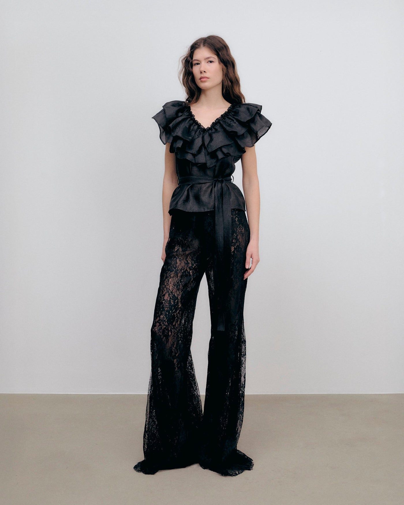 Ida Sjöstedt Eyra Top Silky Crepe Black