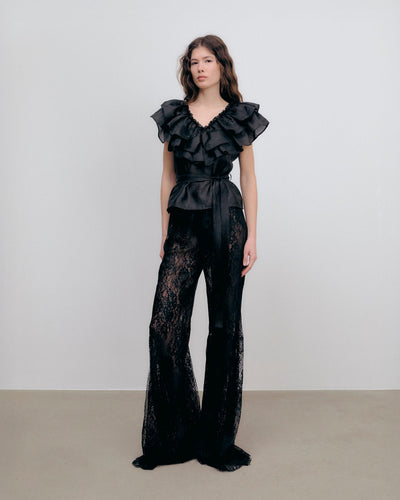 Ida Sjöstedt Eyra Top Silky Crepe Black