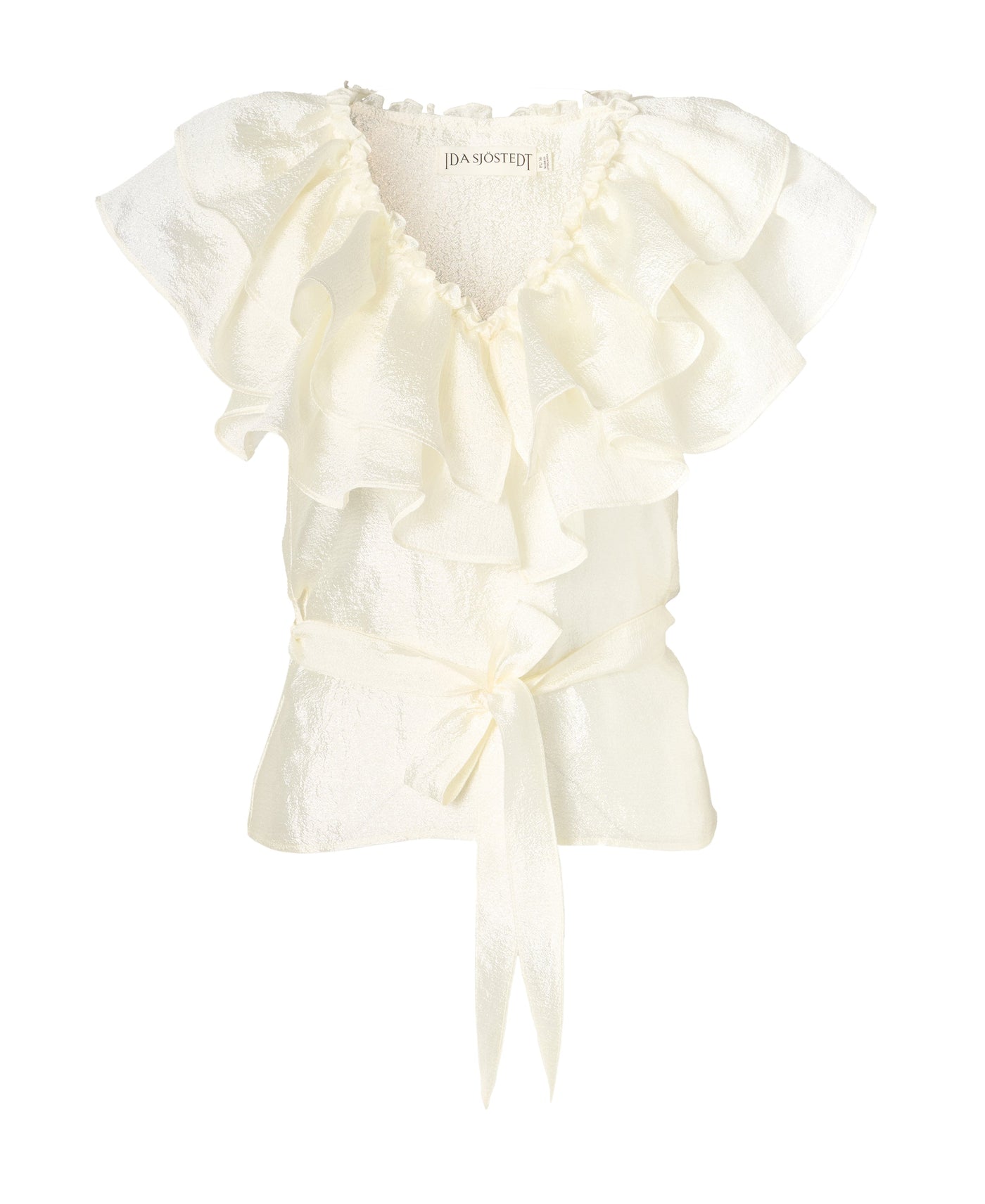 Ida Sjöstedt Eyra Top Silky Crepe Cream White