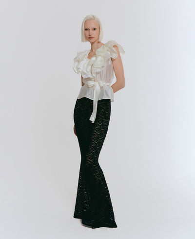 Ida Sjöstedt Eyra Top Silky Crepe Cream White