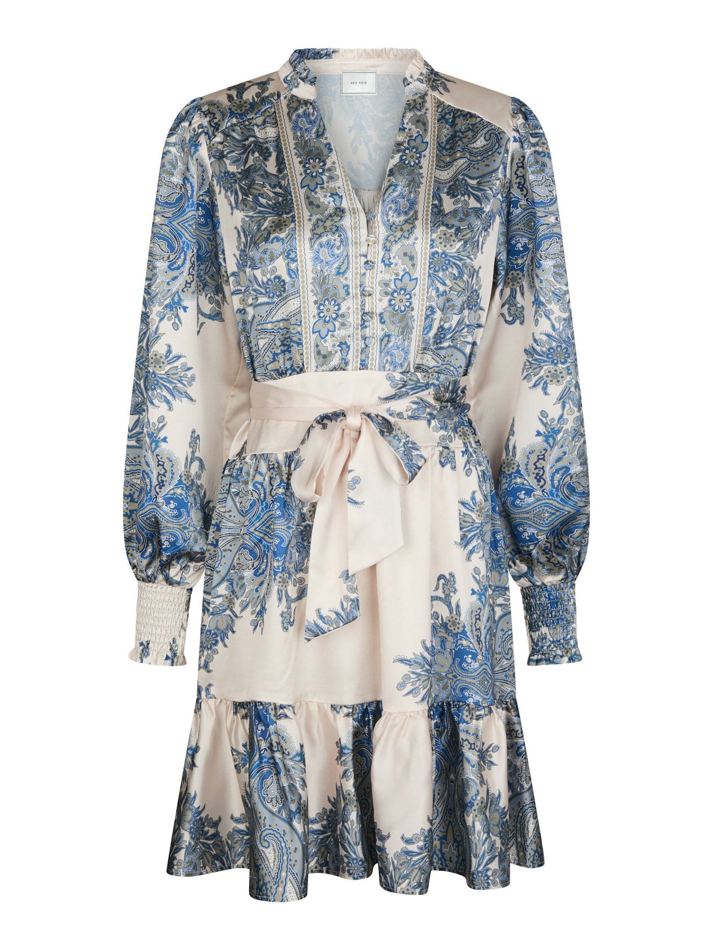 Neo Noir Paisley Border Dress