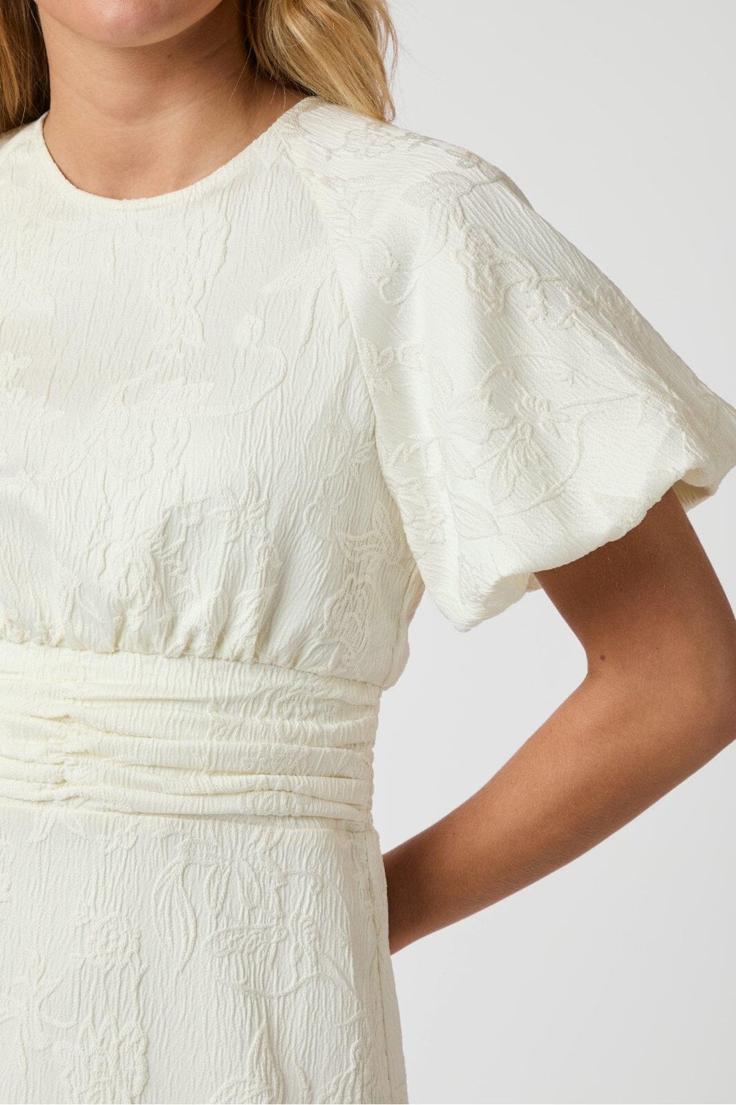 Neo Noir Sulli Jacquard Dress Creme