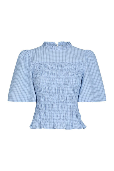 Neo Noir Possini Check Smock Blouse