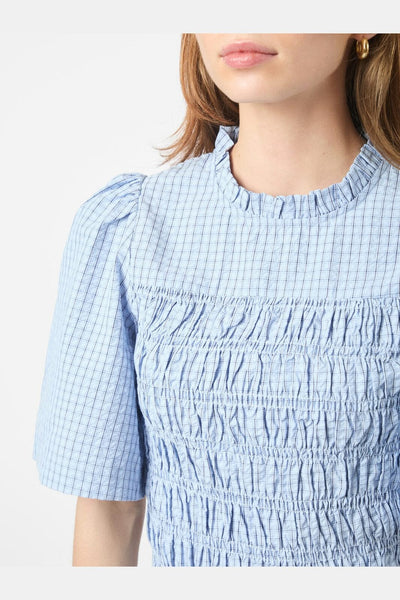 Neo Noir Possini Check Smock Blouse