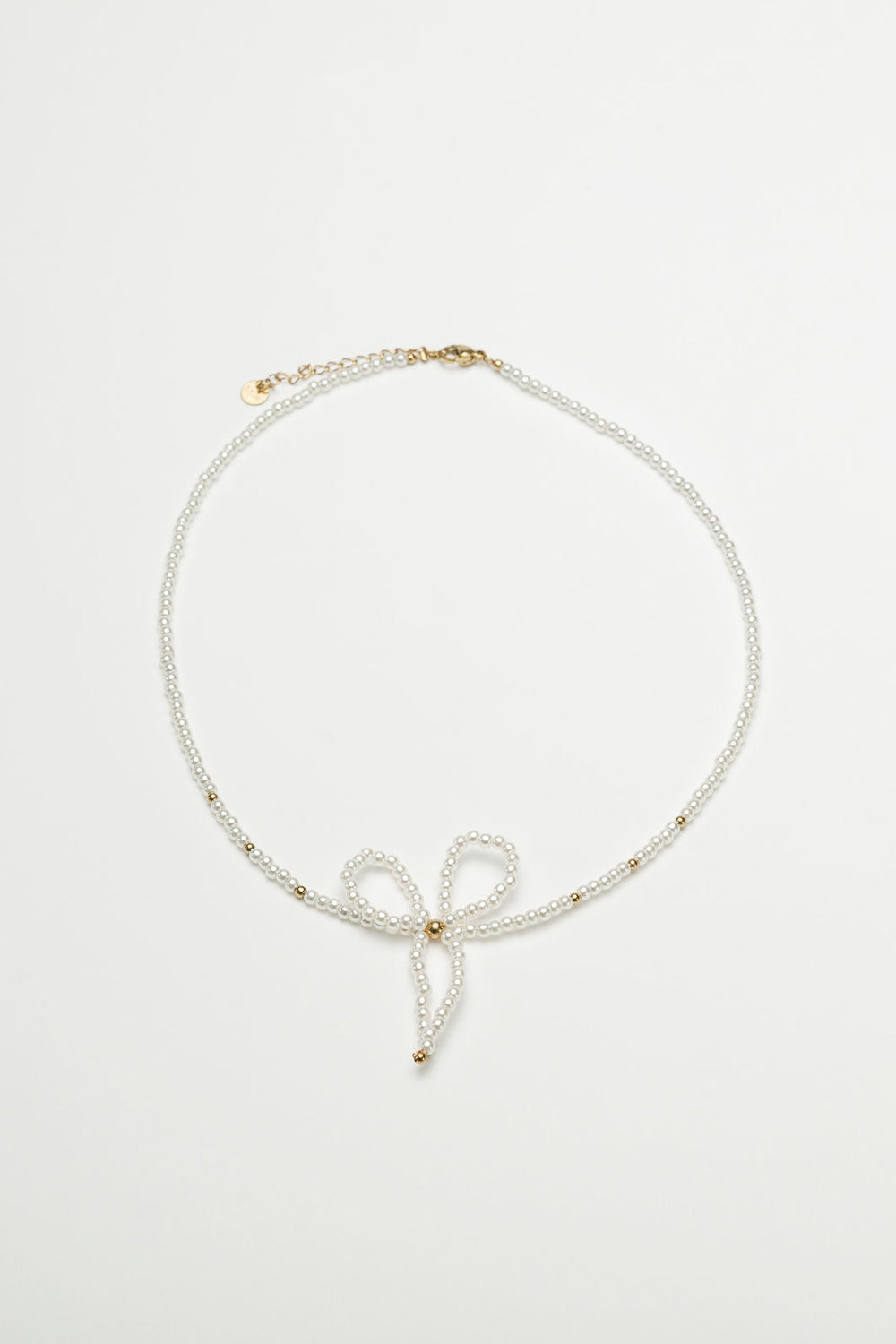Bow 19 Bow Pearl Necklace