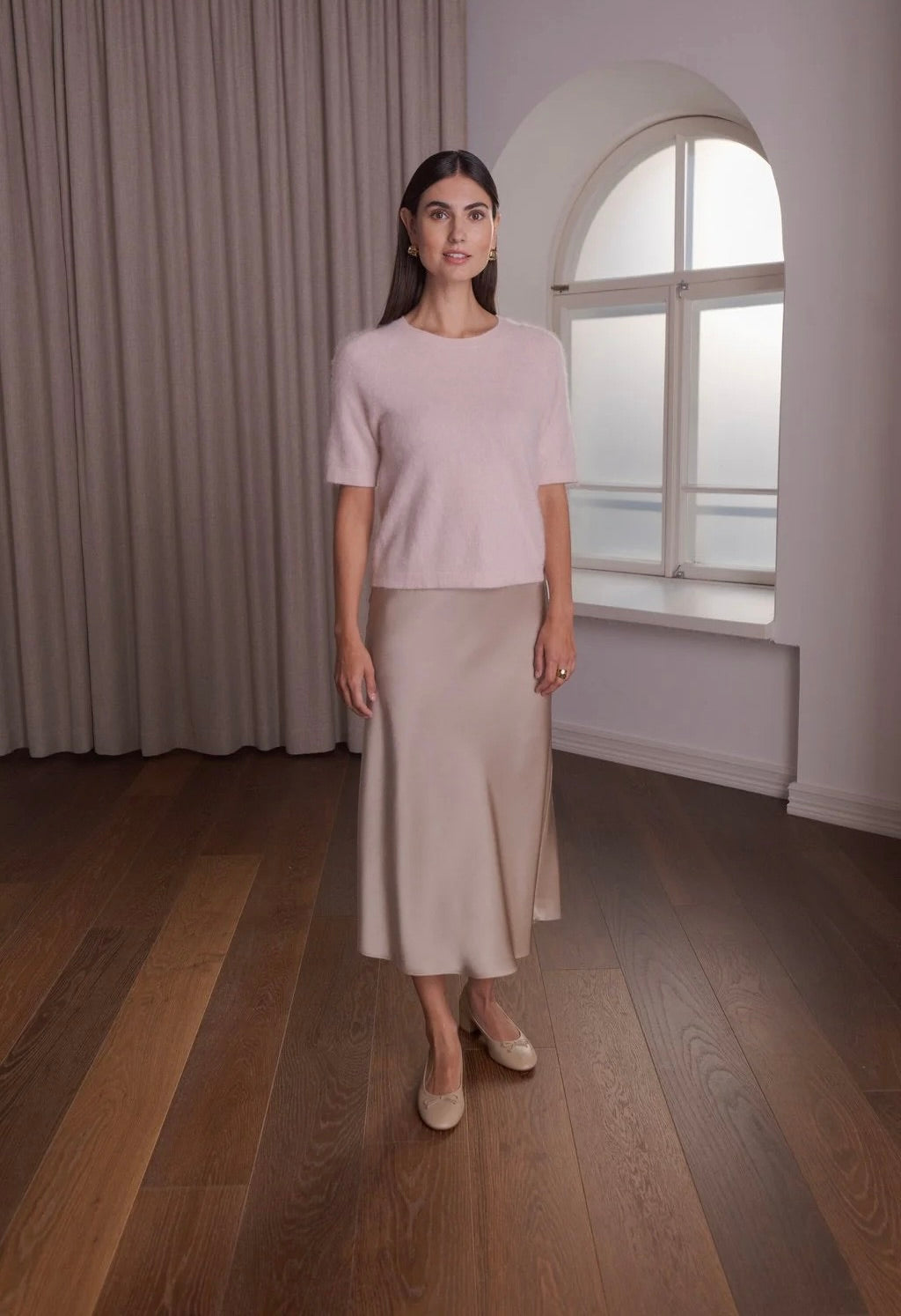 Original Story Lyhythihainen Kashmirneule Pale Pink