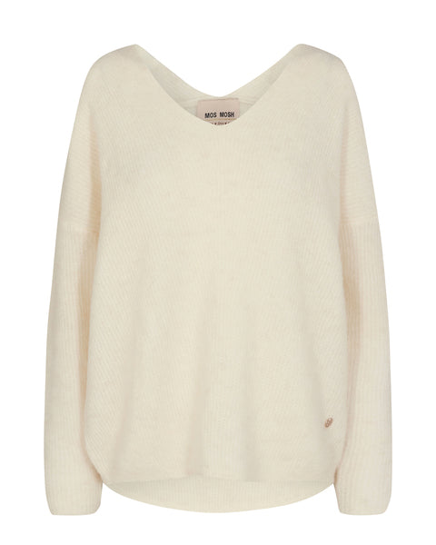 Mos Mosh Thora V-Neck Knit ecru