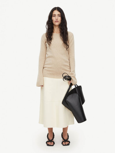 By Malene Birger Cyrema wool sweater twill beige