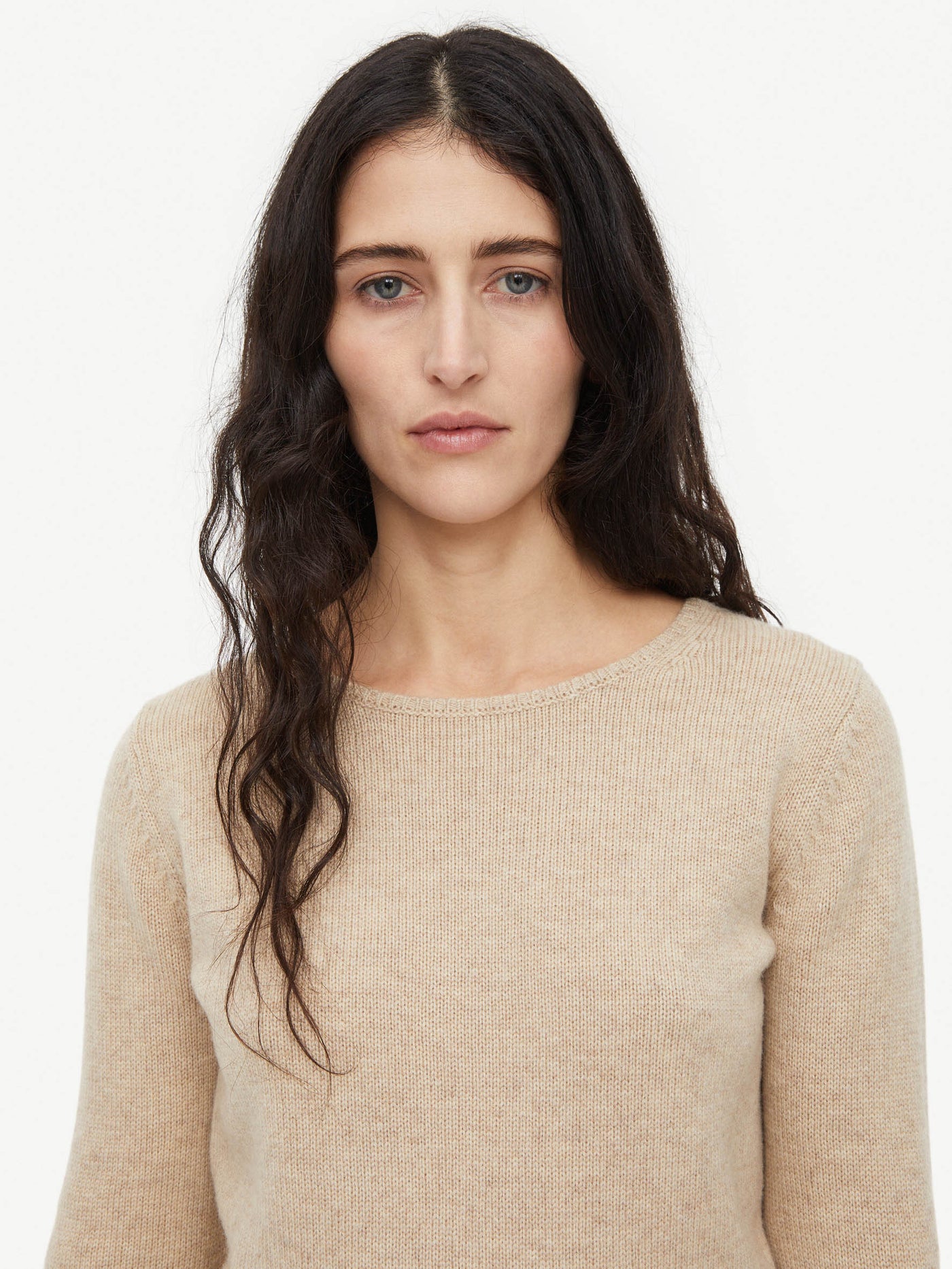 By Malene Birger Cyrema wool sweater twill beige