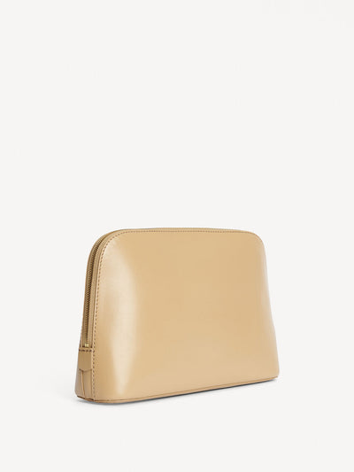 By Malene Birger Aya Medium Cosmetics Case Leather Sand