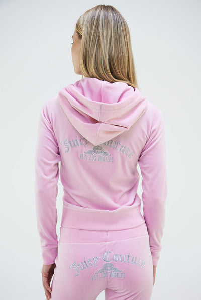 Juicy Couture Arched Metallic Robertson Hoodie Cherry Blossom