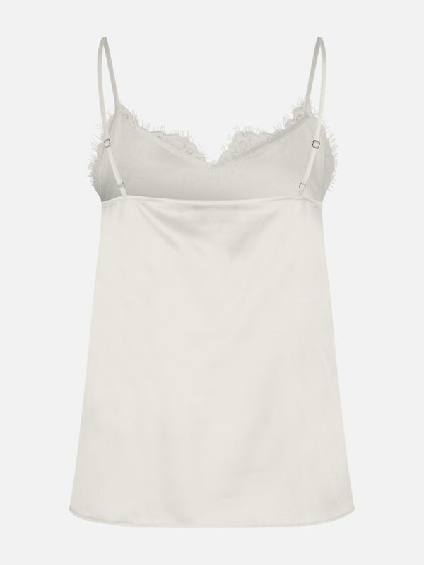 Rosemunde Jade  Silk Strap Top ivory