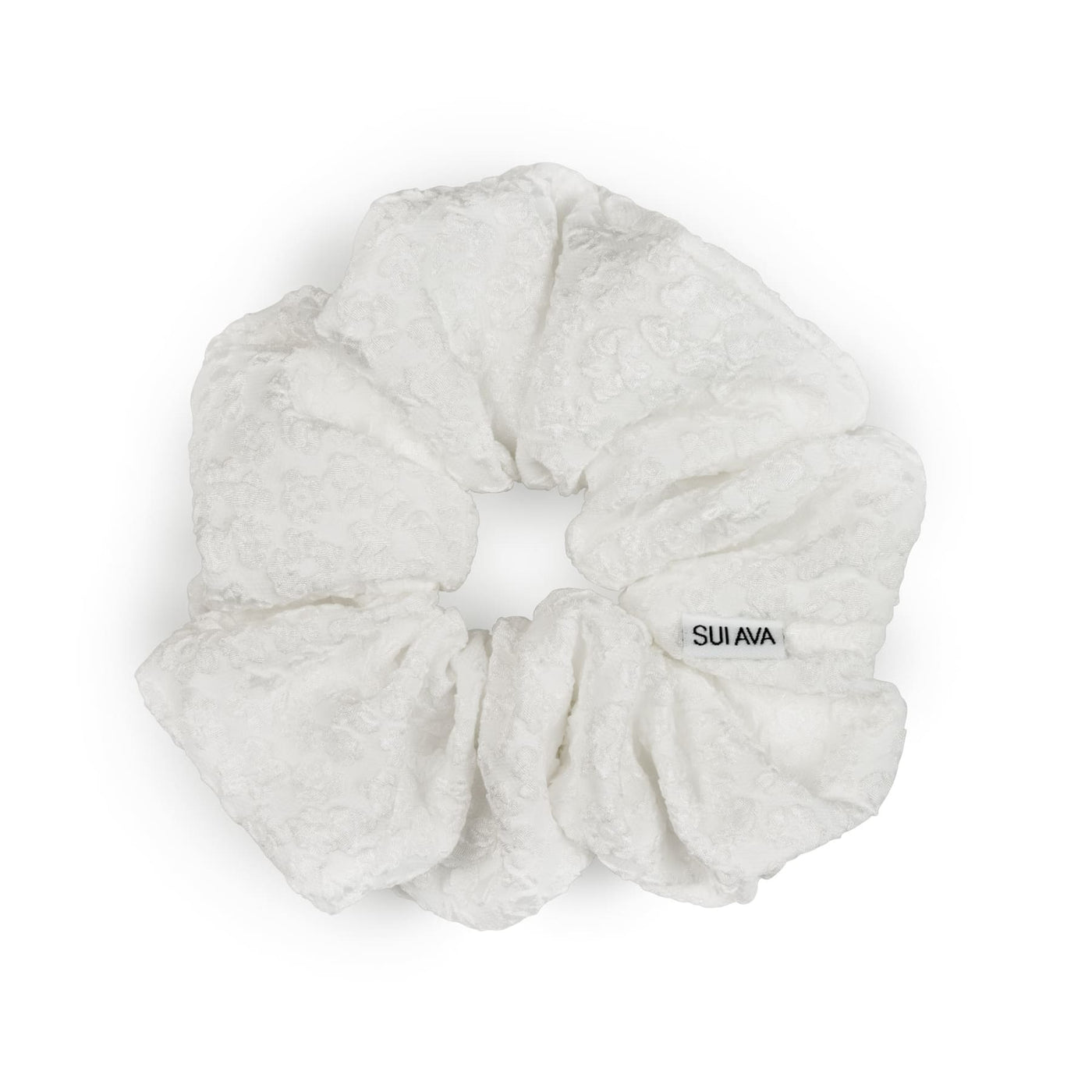 Sui Ava Blossom Scrunchie White