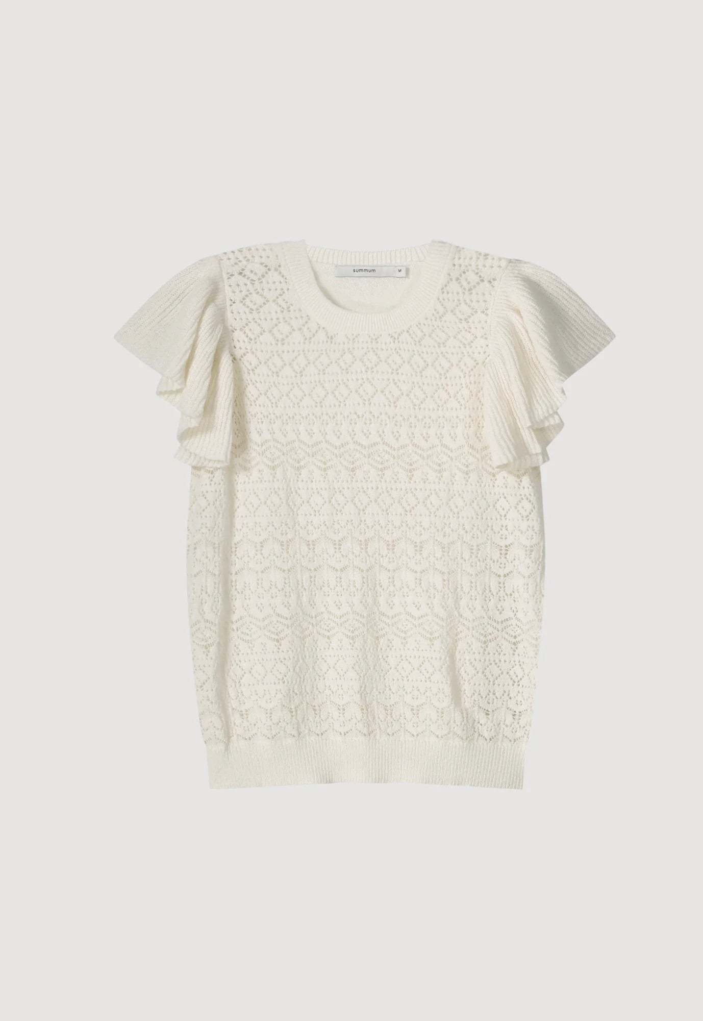 Summum Woman Jumper With Volants Off White