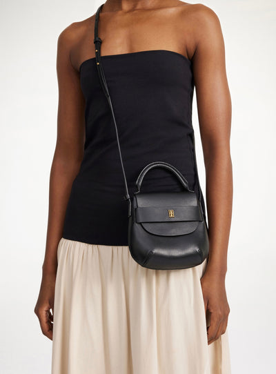 By Malene Birger Meela Leather Shoulder Bag Black