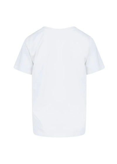 Coster Copenhagen T-Shirt With V-Neck Mid Sleeves White