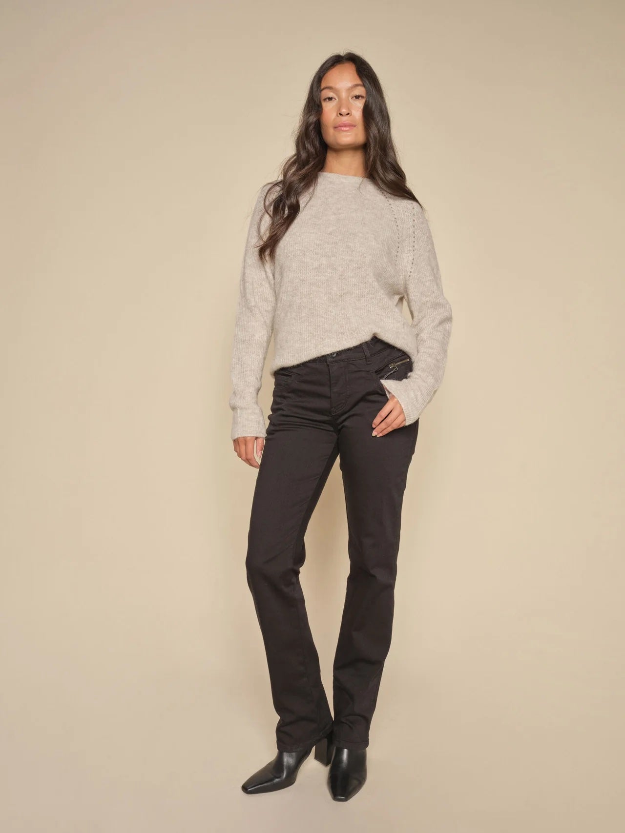 Mos Mosh Tammy Thora Knit feather grey