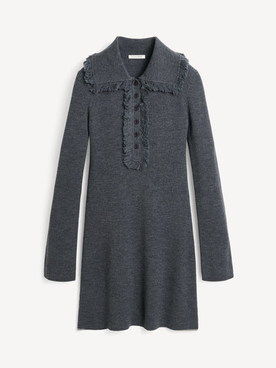 By Malene Birger Tonai Merino Wool Dress jet grey