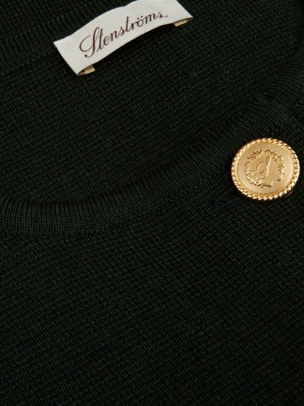 Stenströms Stina Green Merino Wool Cardigan