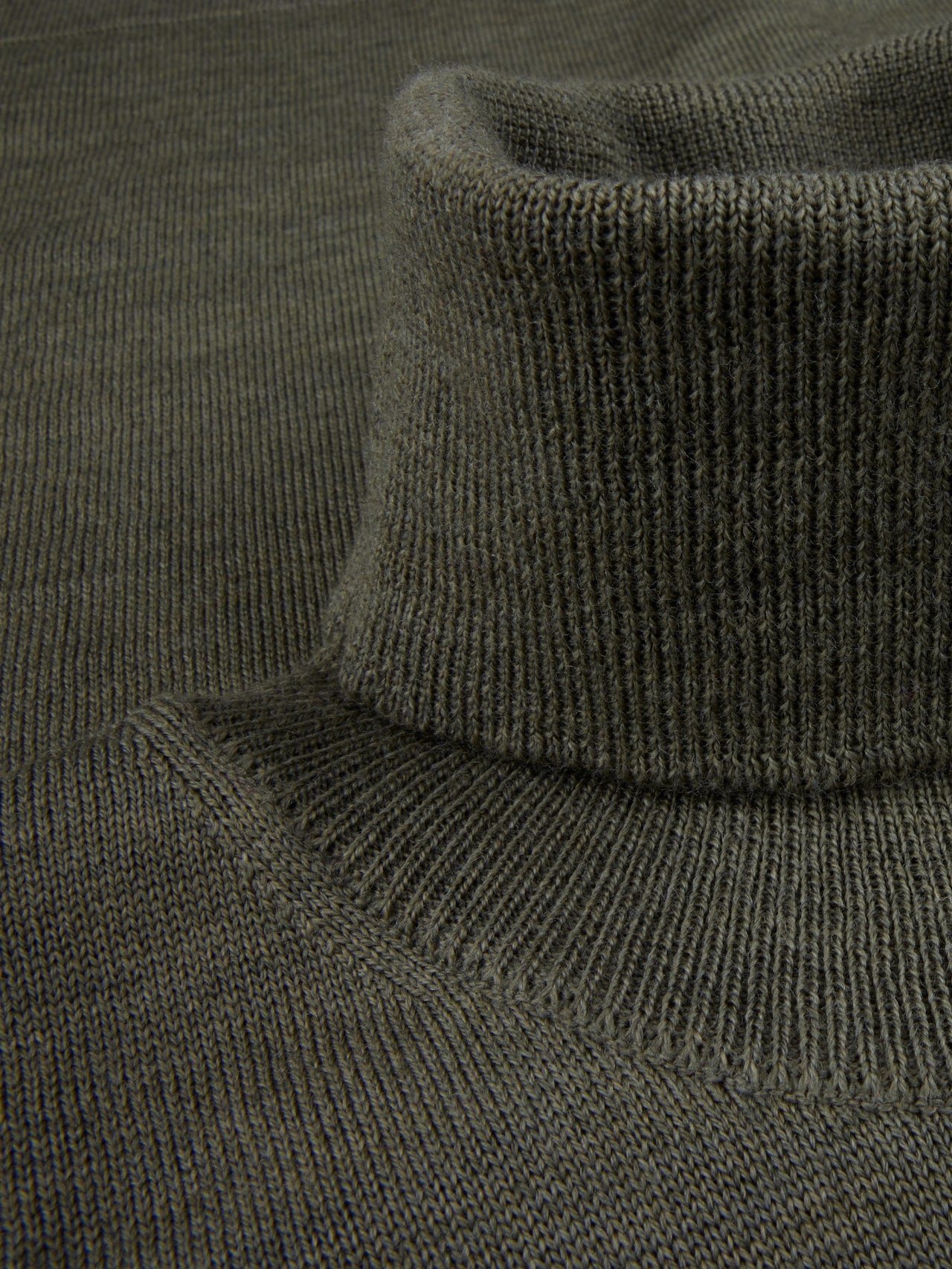 Stenströms Silja Green Merino Wool Roll Neck