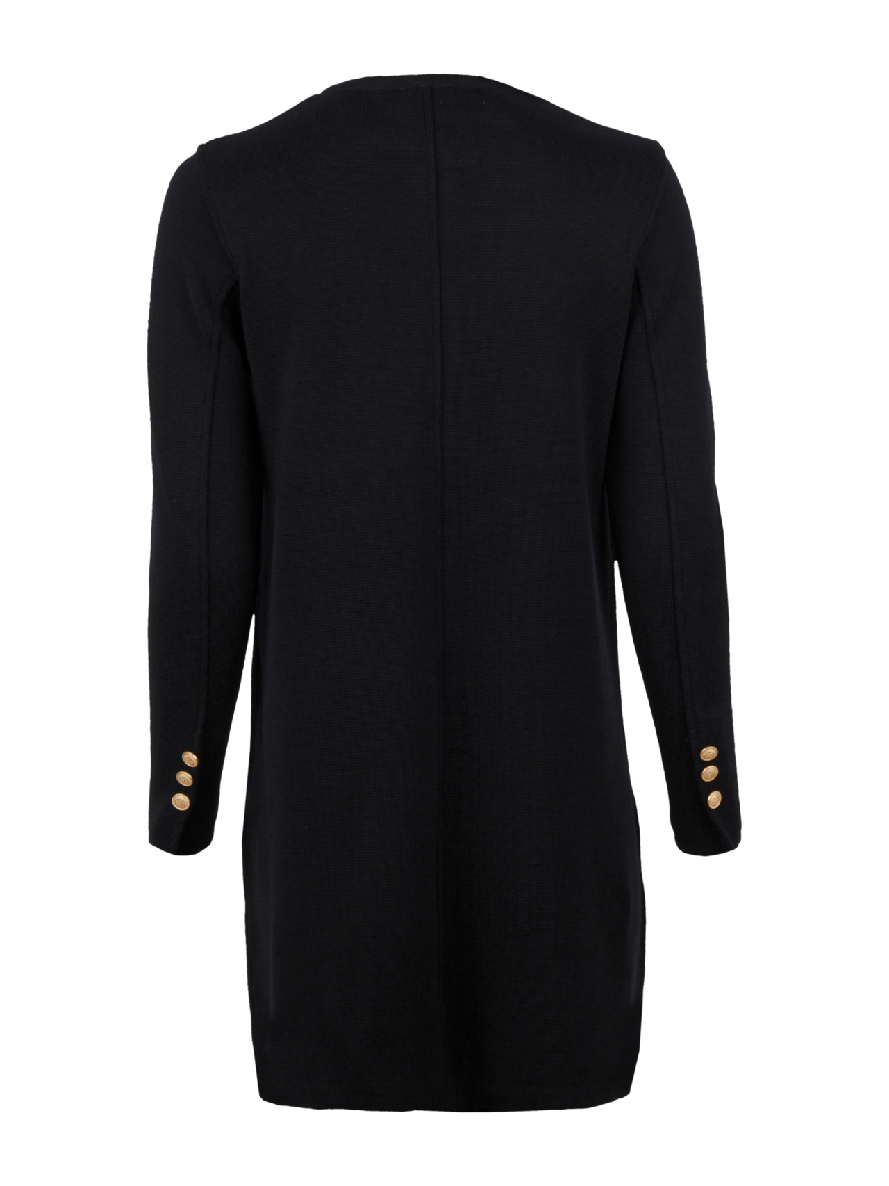 Stenströms Astrid Black Long Merino Wool Cardigan