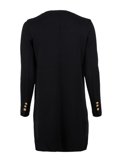 Stenströms Astrid Black Long Merino Wool Cardigan