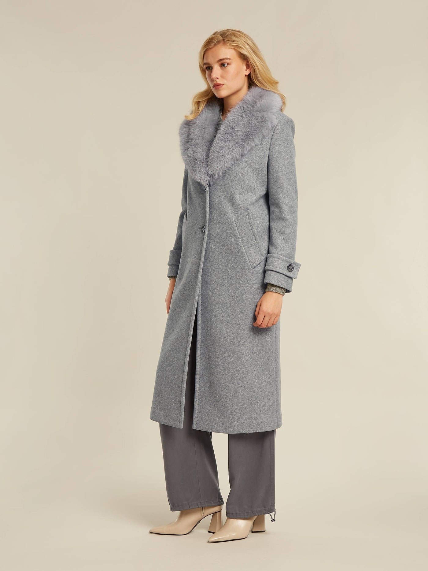 Beaumont Constance Long Coat Grey Recycled