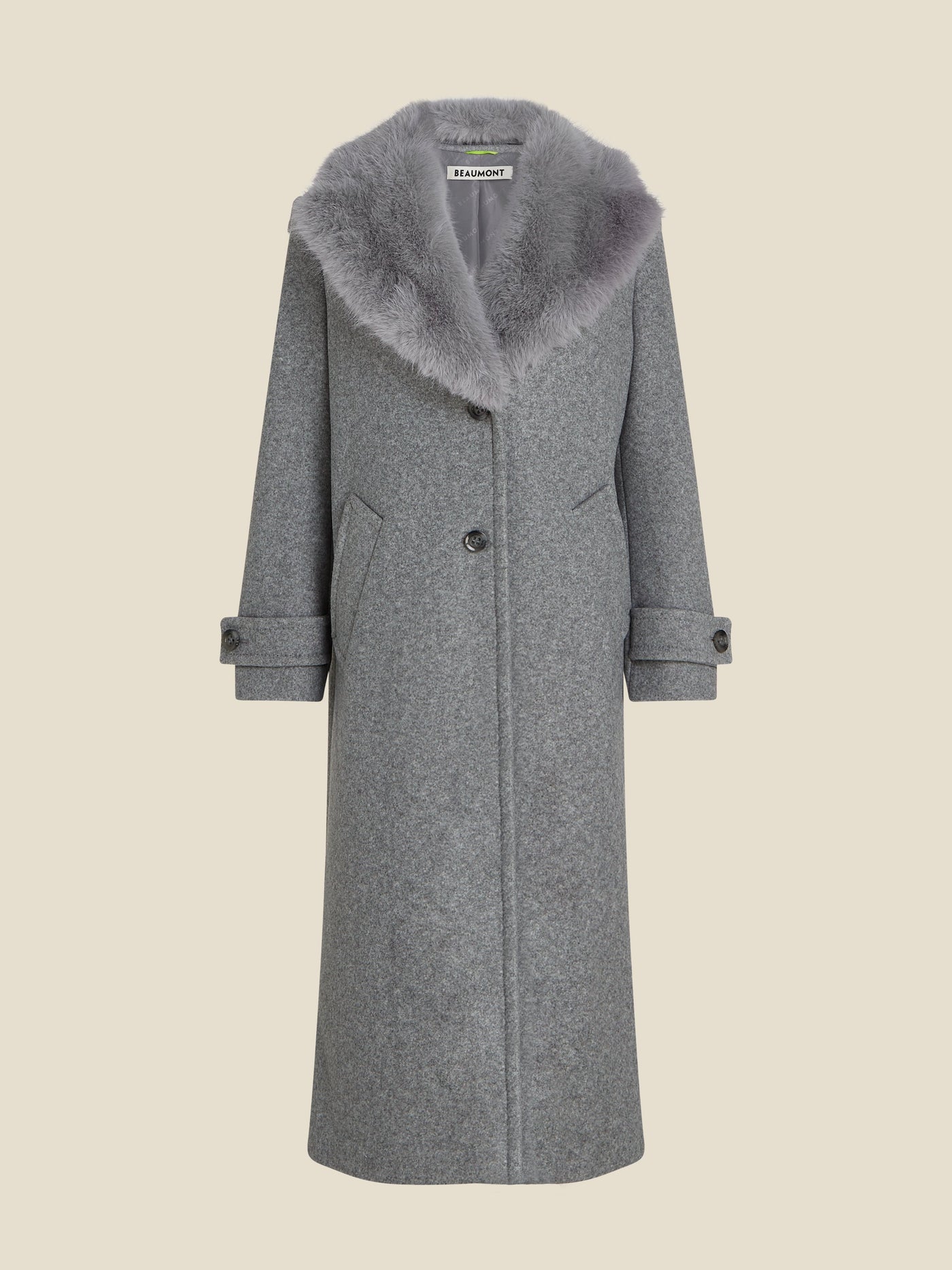 Beaumont Constance Long Coat Grey Recycled