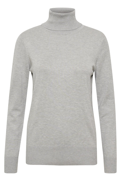 Saint Tropez Mila Rollneck Pullover pearl grey