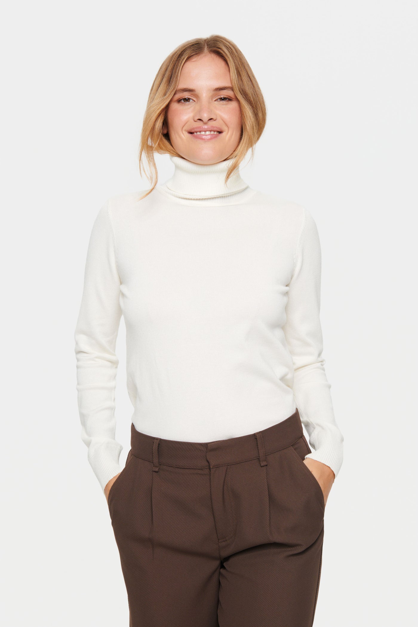 Saint Tropez Mila Rollneck Pullover ice