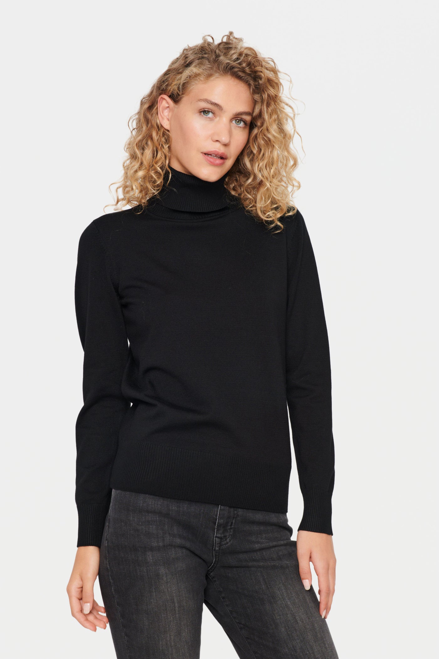 Saint Tropez Mila Rollneck Pullover black