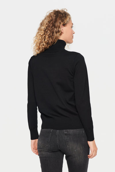 Saint Tropez Mila Rollneck Pullover black