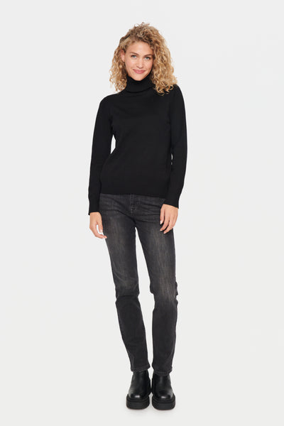 Saint Tropez Mila Rollneck Pullover black